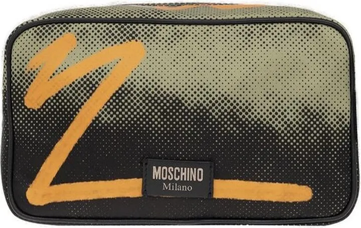 Moschino Abstract-Printed Zipped Toiletry Bag