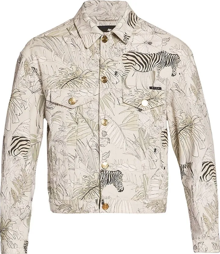 Zebra Print Denim Jacket