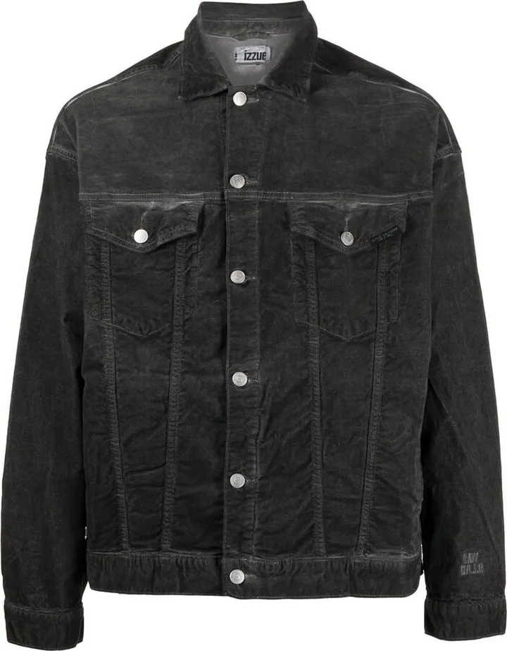 Faded-Effect Denim Jacket