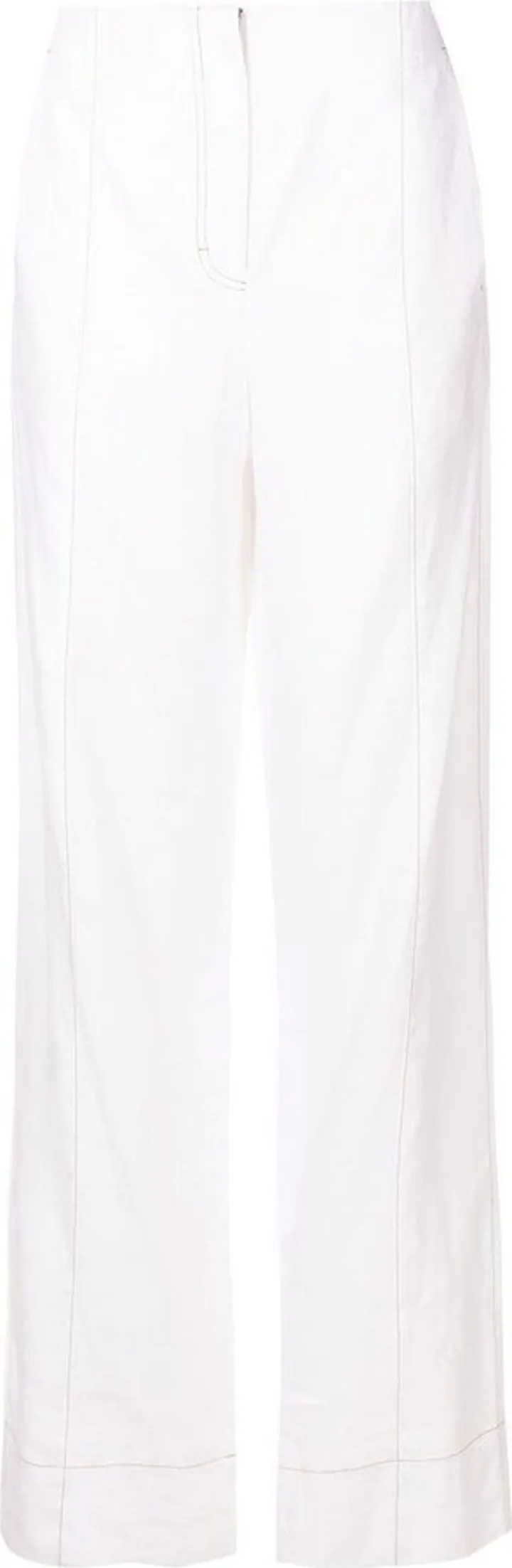 High-Waisted Linen Trousers