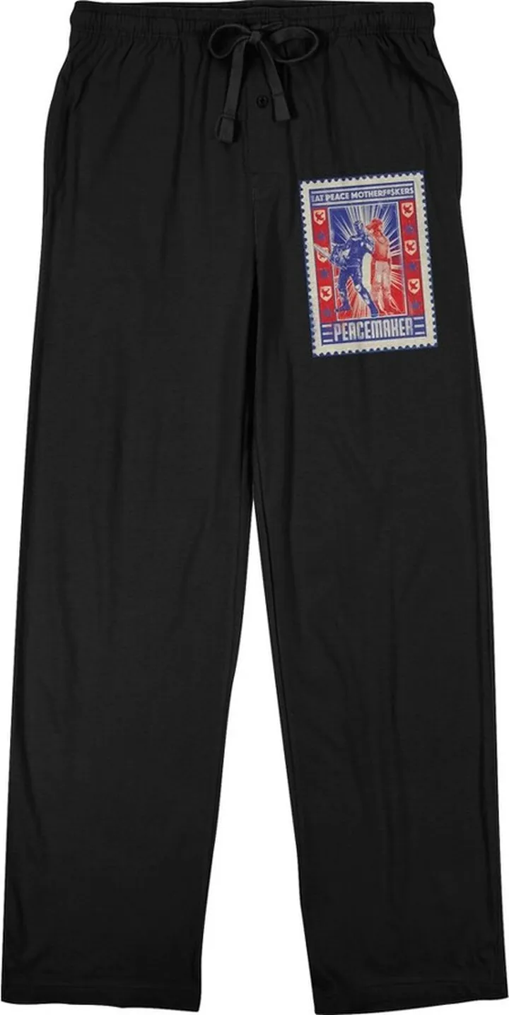 Peacemaker TV Series Eat Peace Black Pajama Pants-3XL