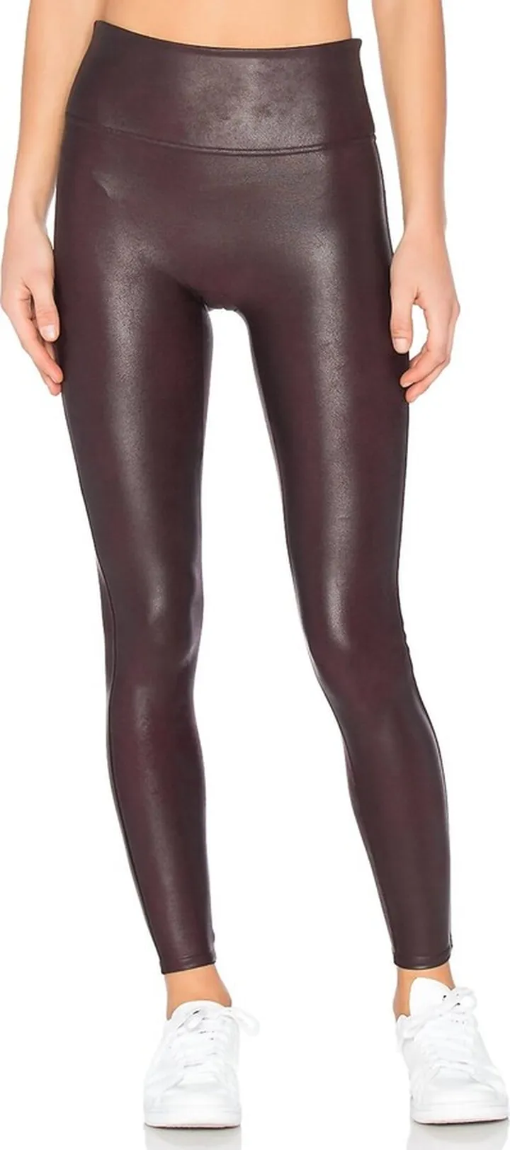 Faux Leather Legging in Wine