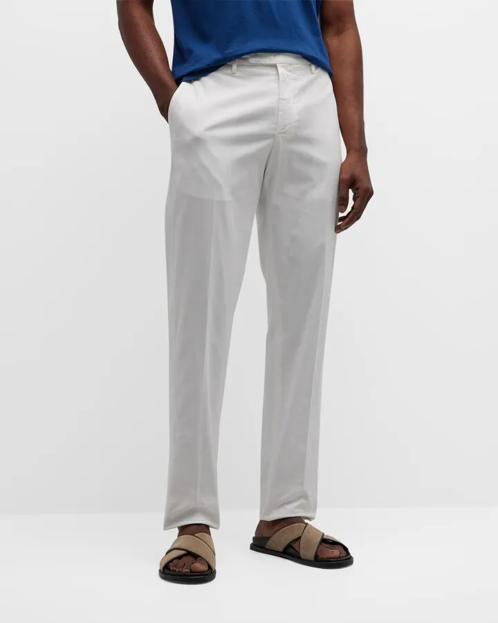 Men's Flat Front Trousers