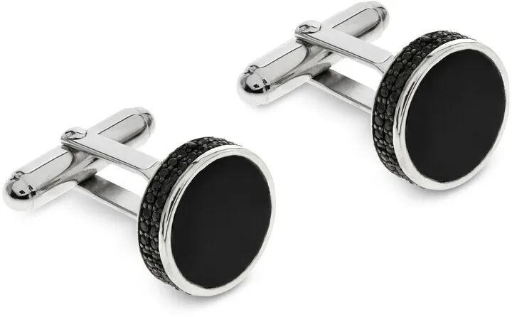Sutton Sterling Silver Stone Cufflinks