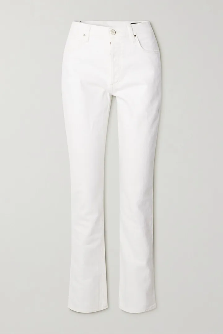 GOLDSIGN - The Morgan High-rise Slim-leg Jeans - White
