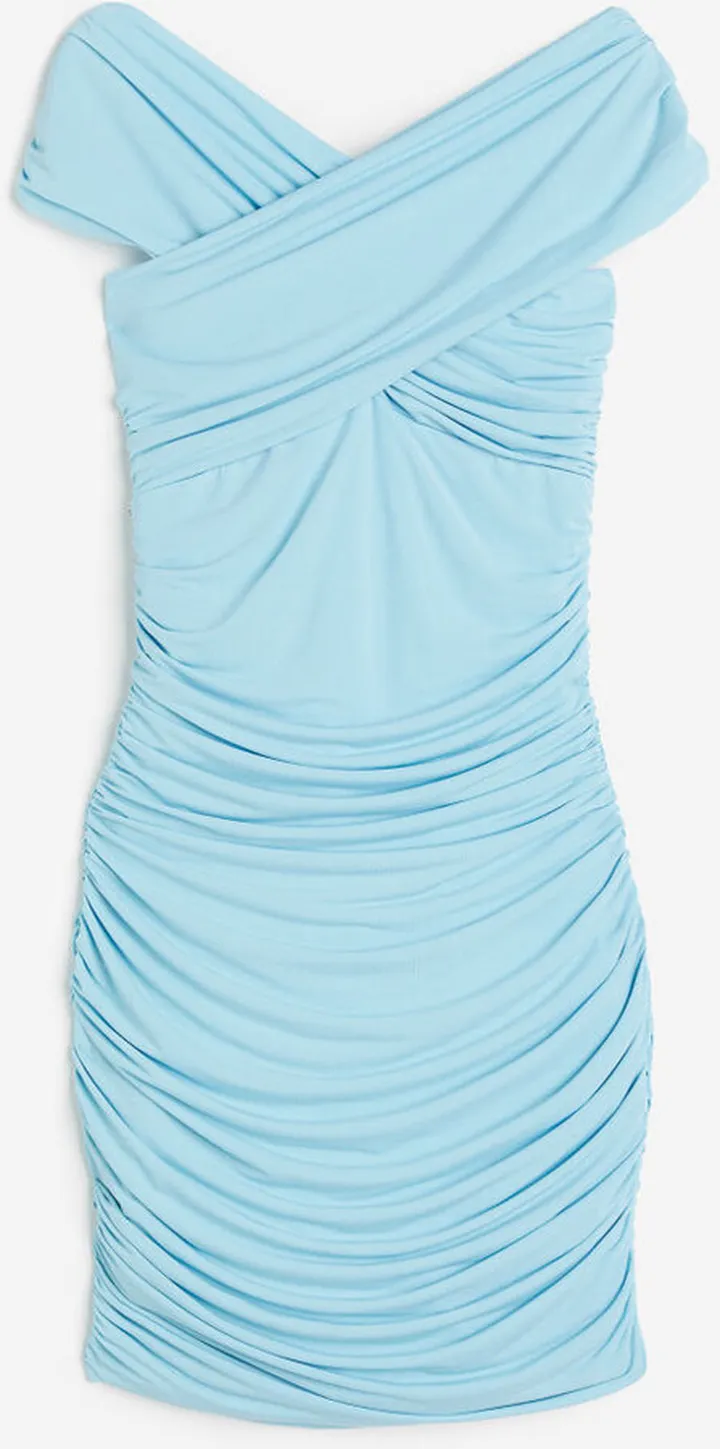 Draped Off-the-shoulder Dress