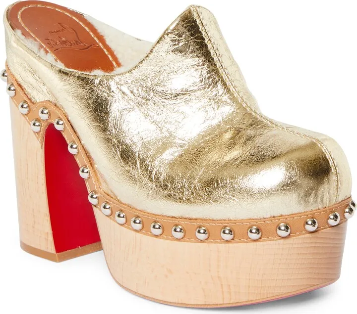Joan Genuine Shearling Lined Platform Clog