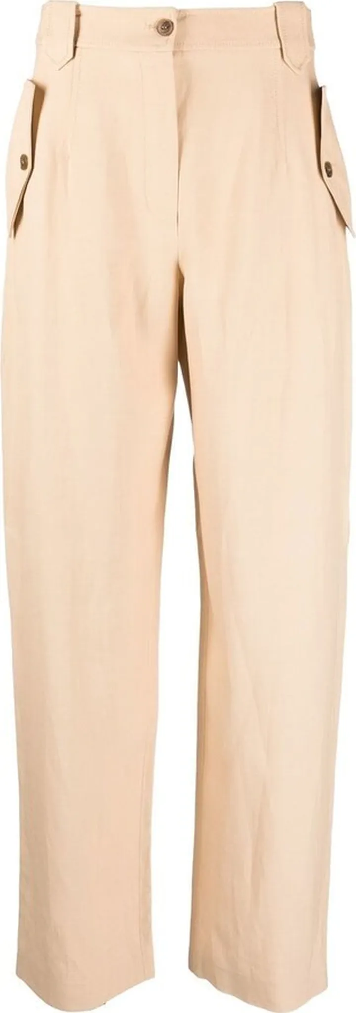 High-Waisted Straight-Leg Trousers