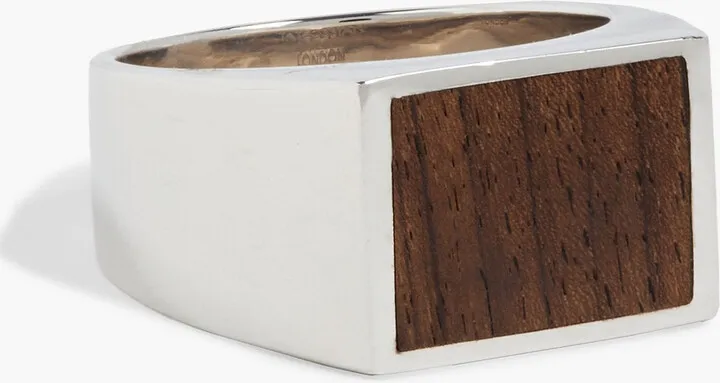 Sterling silver ebony ring