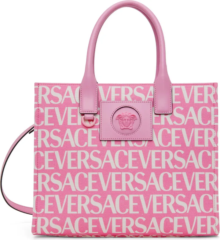 Versace Pink Small Allover Tote