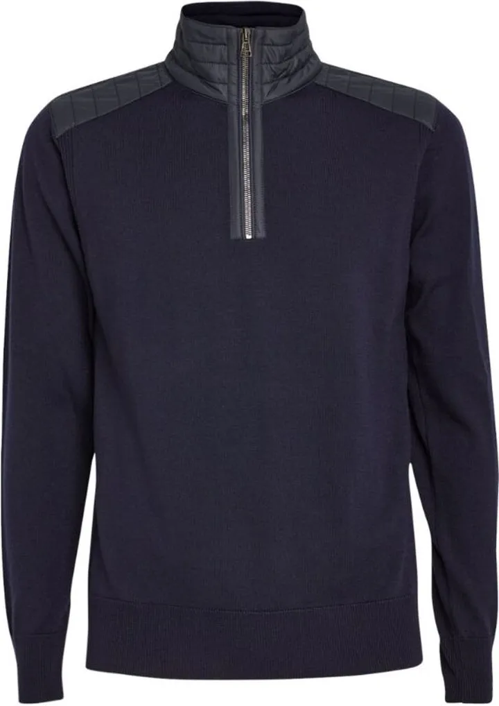 Belstaff Padded-Detail Half-Zip Sweater