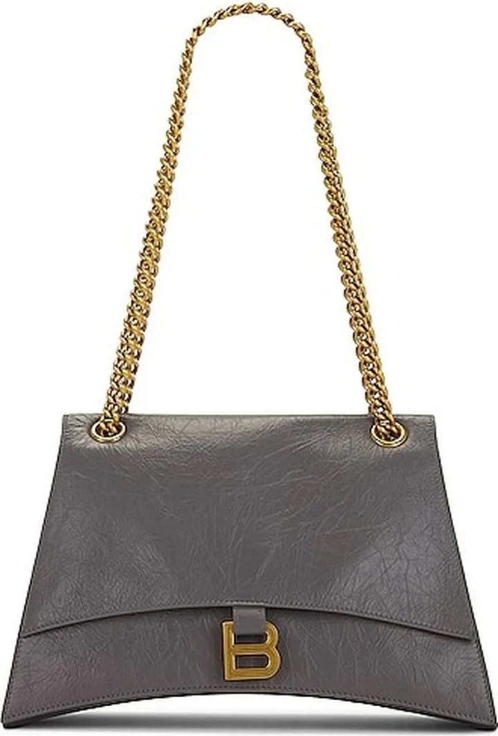 Balenciaga Medium Crush Chain Bag in Grey
