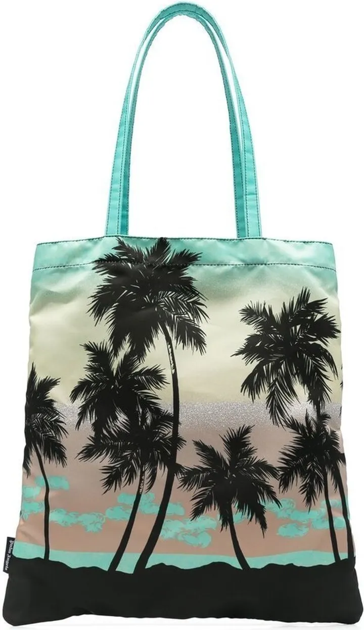 Green Sunset Print Tote Bag