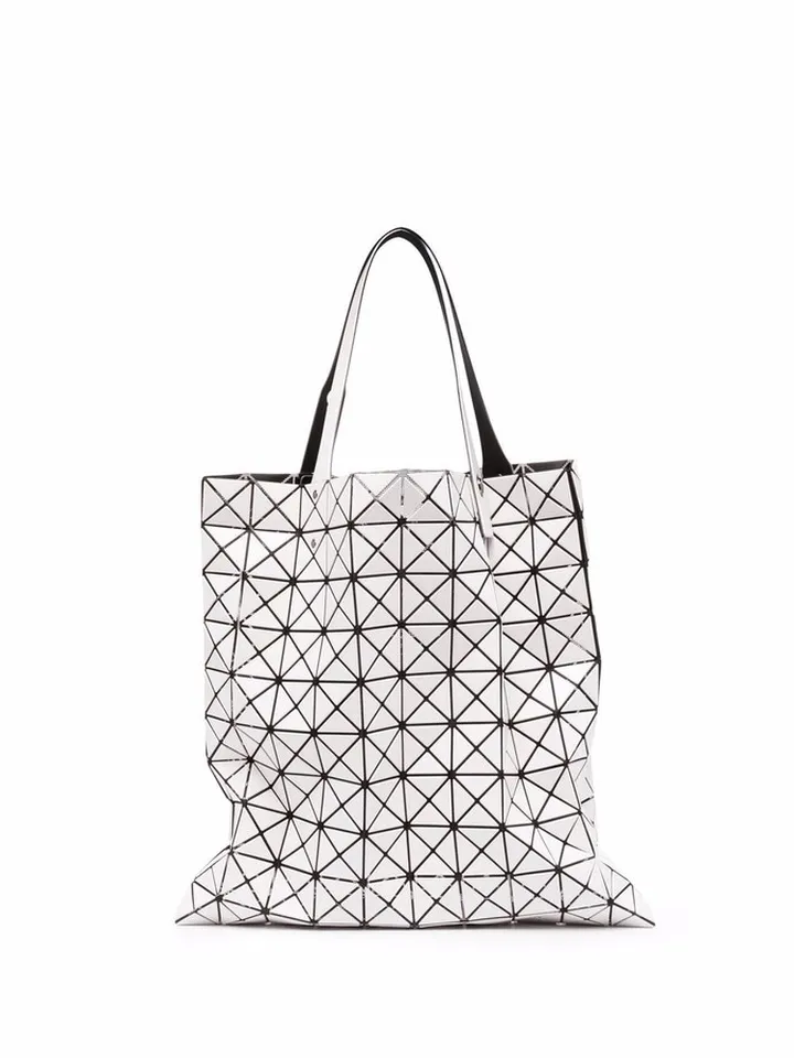 Prism geometric-panel tote bag