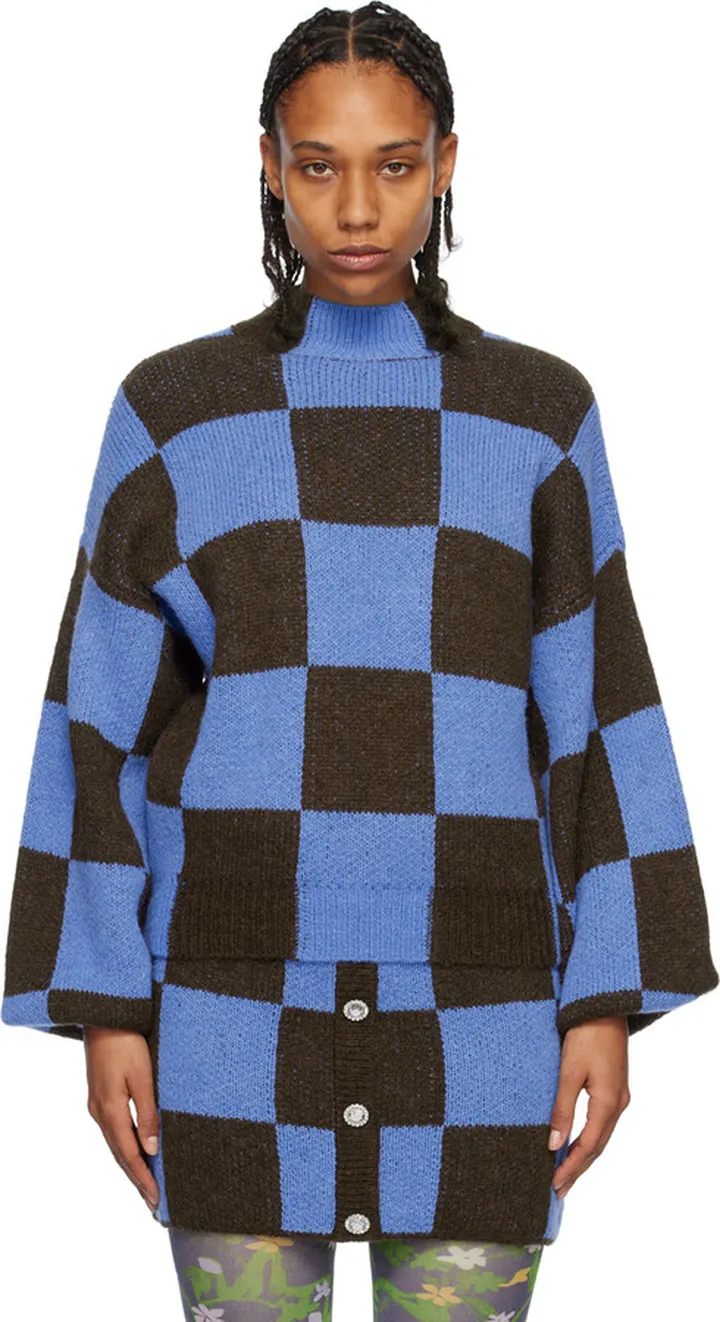 Stine Goya Brown & Blue Adonis Turtleneck