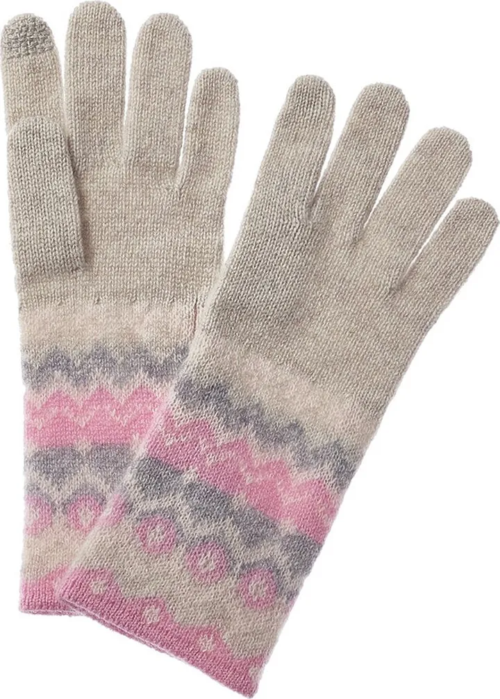 Hannah Rose Fairisle Cashmere Gloves