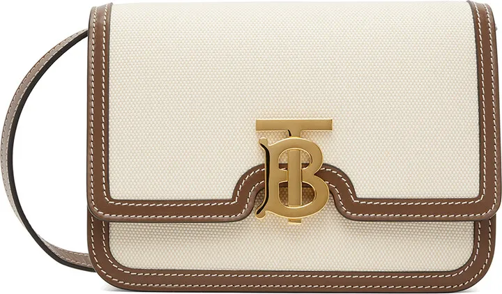 Burberry Beige & Brown TB Bag