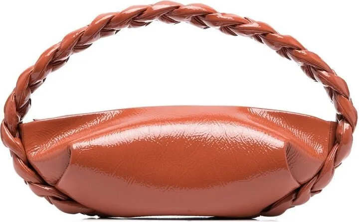 Braided Handle Oval Shoulder Bag