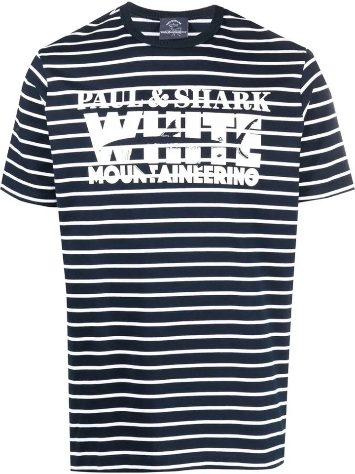 logo-print striped T-shirt