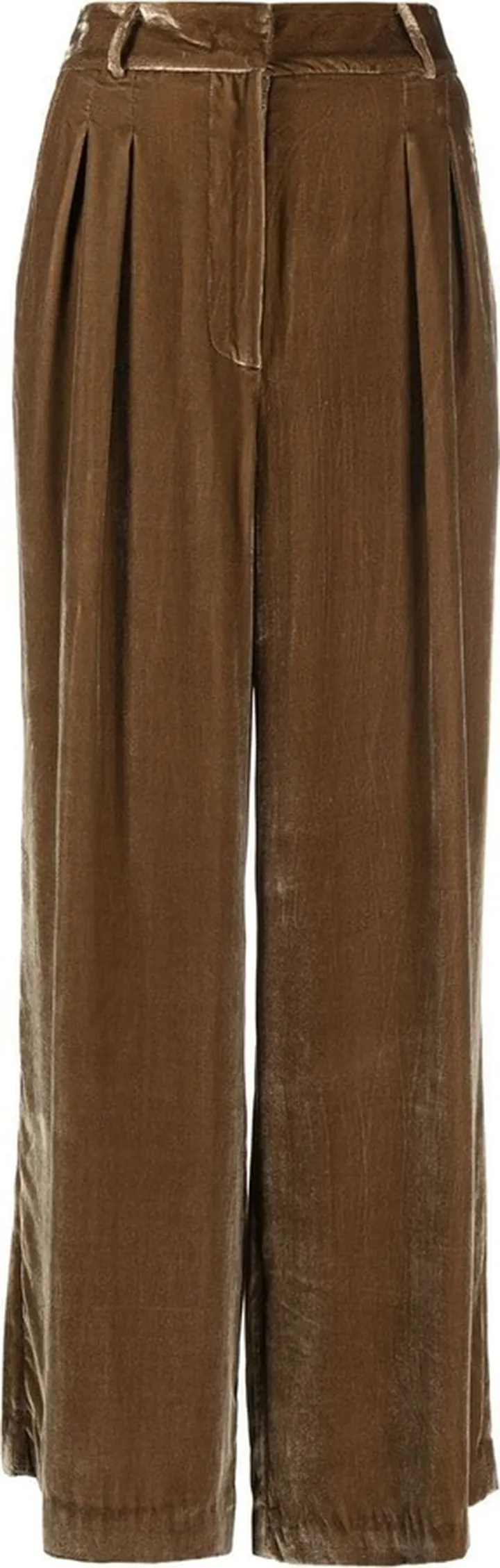 Veronica high-waisted velvet trousers