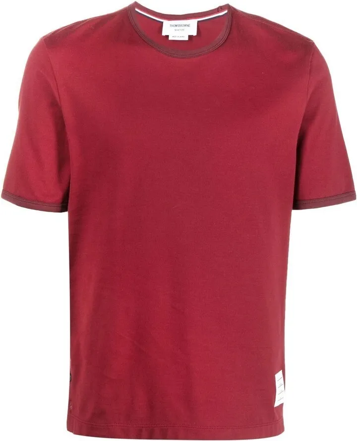 Red Logo Patch Cotton T-Shirt