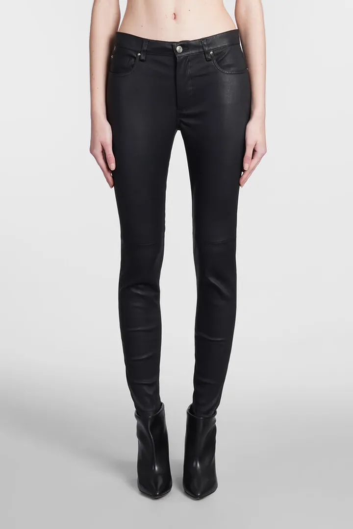 Zaslim Pants In Black Leather