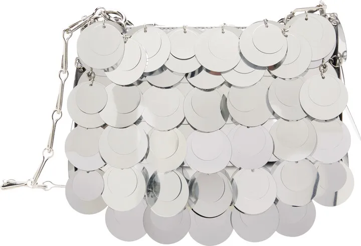 Paco Rabanne Silver Nano Sparkle Bag