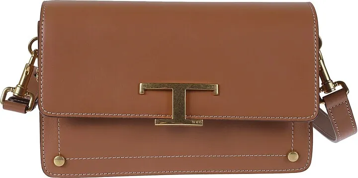 Logo Leather Shoulder Bag