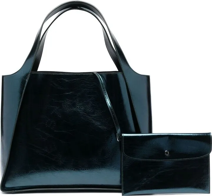 Stella Logo metallic tote bag