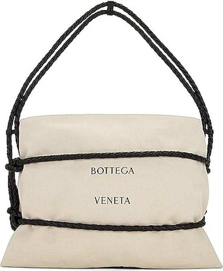 Bottega Veneta Quadronno Canvas Bag in Beige