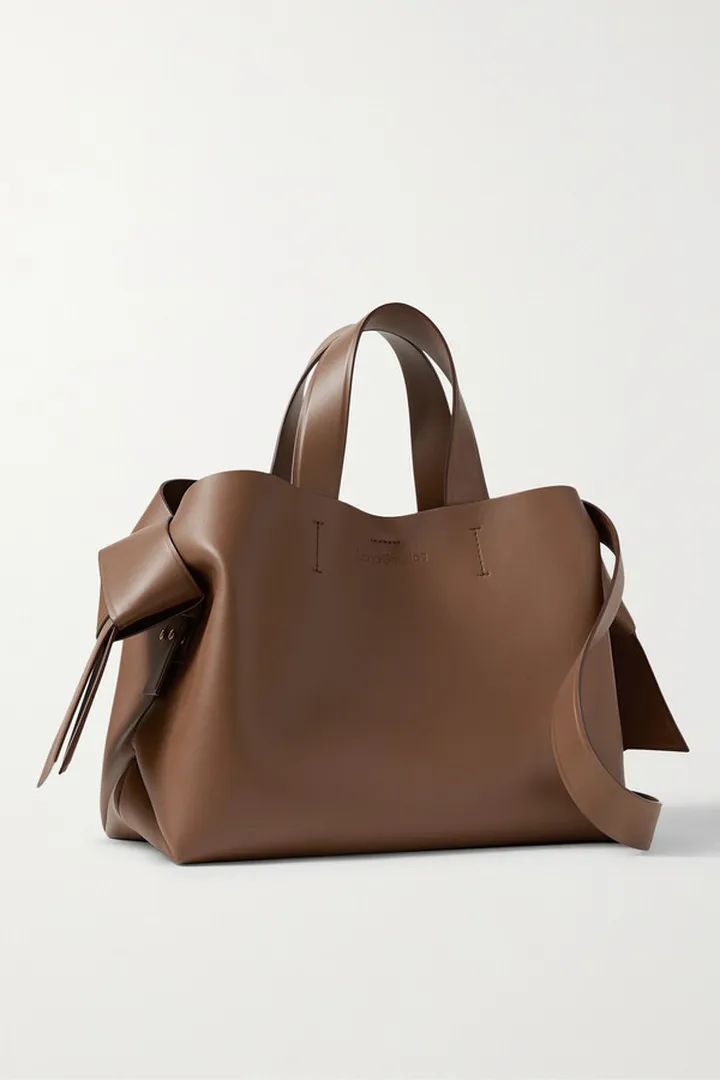 Acne Studios - Midi Knotted Leather Tote - Brown