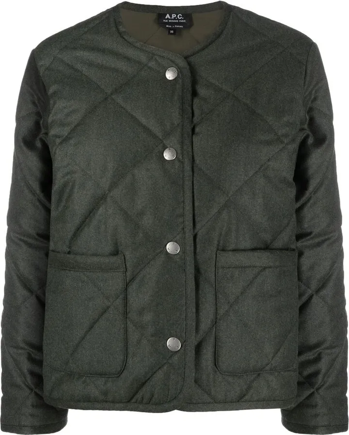 Quilted Round-Neck Jacket