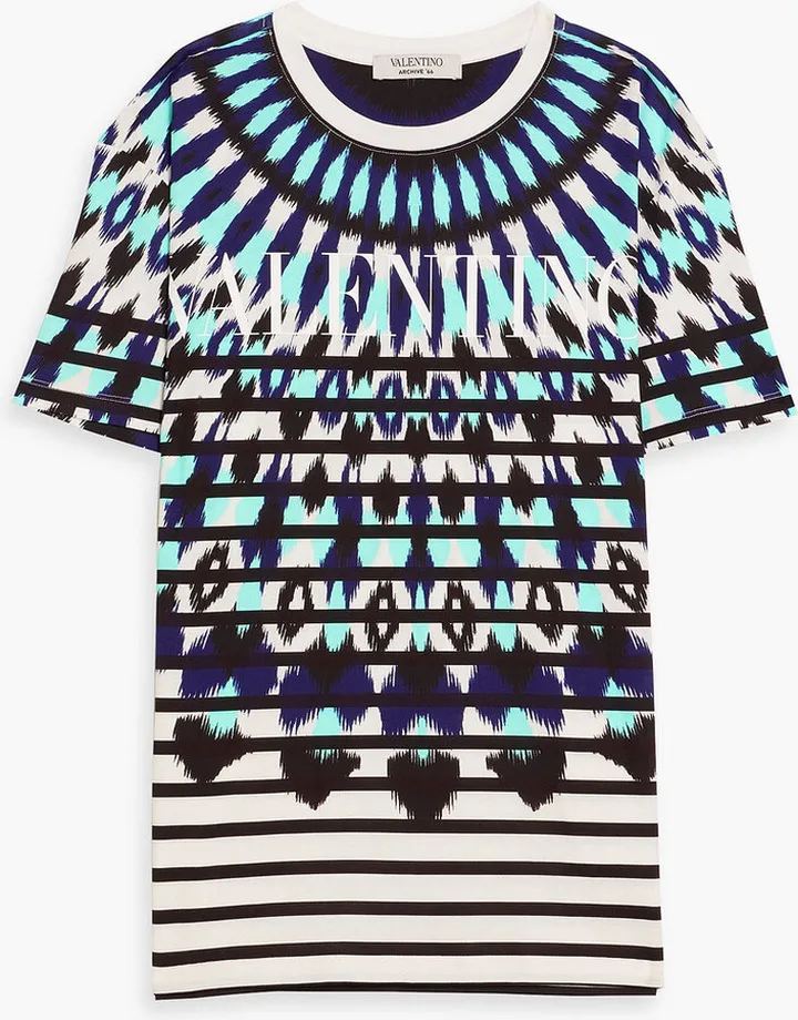 Printed cotton-jersey T-shirt