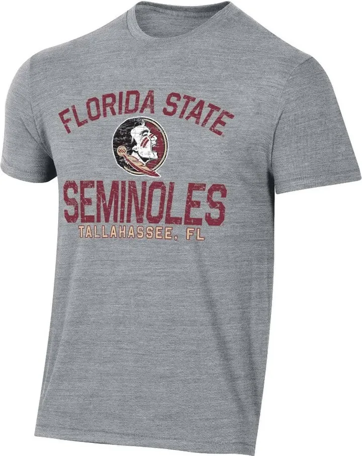 NCAA Florida State Seminoles Men's Gray Tri-Blend T-Shirt - M