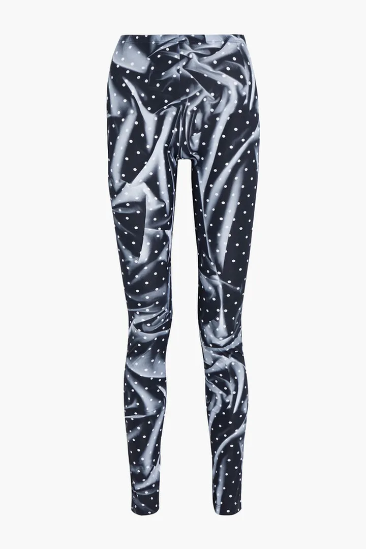 Printed stretch-jersey leggings