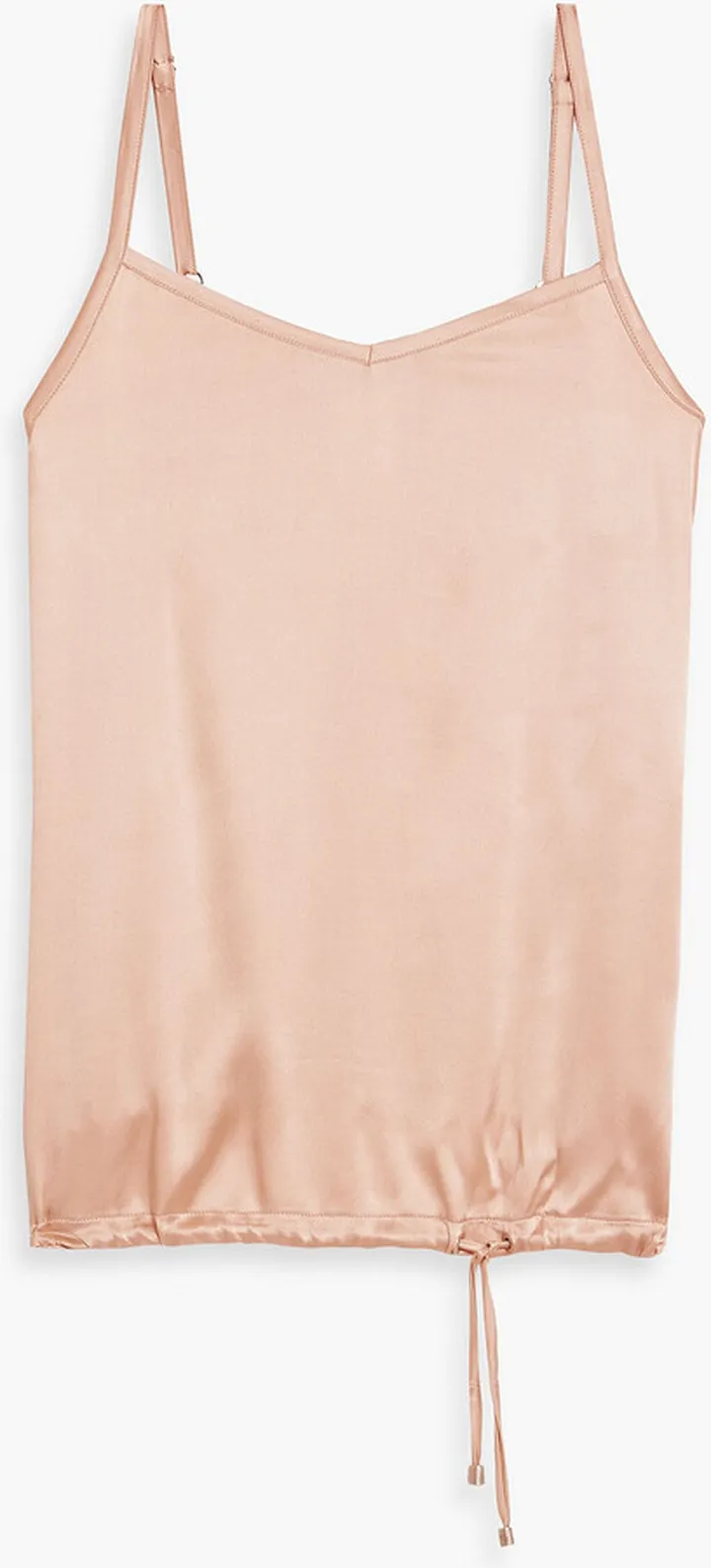 Bead-embellished silk-blend satin camisole