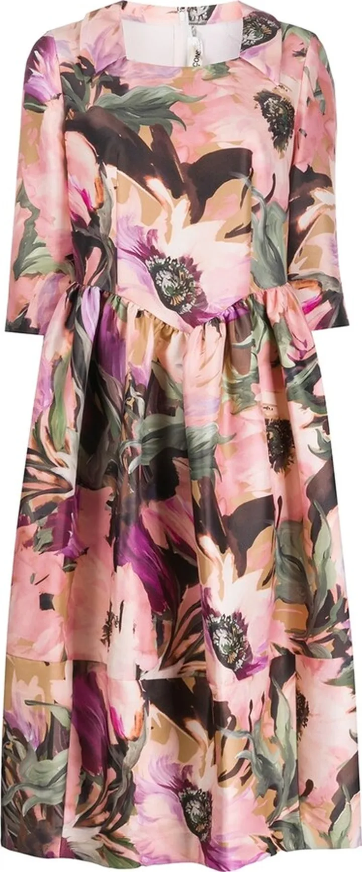 Floral-Print Midi Dress
