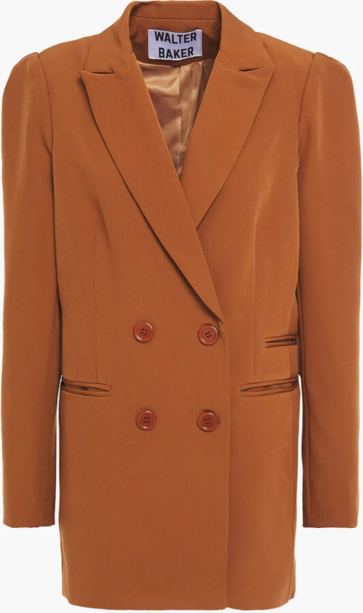 Ariel double-breasted crepe blazer