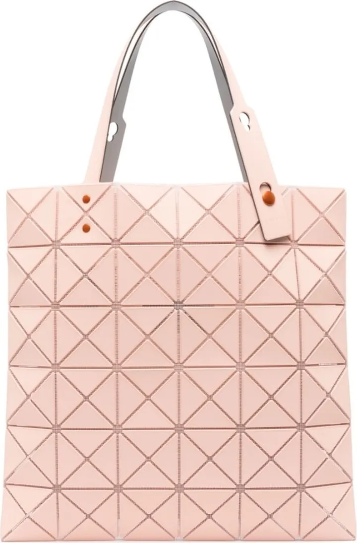 Lucent geometric-pattern tote bag