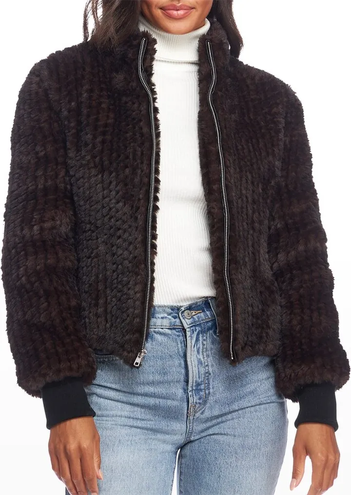 5th Ave Faux Fur Bomber Jacket