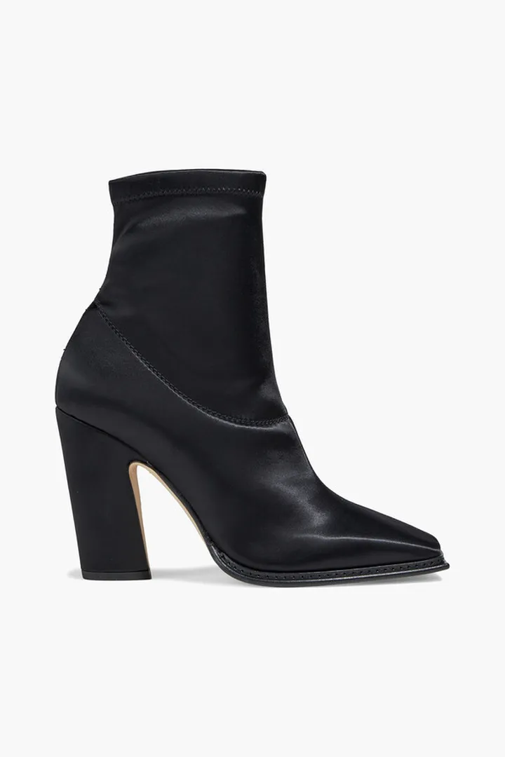 Mica stretch-satin ankle boots