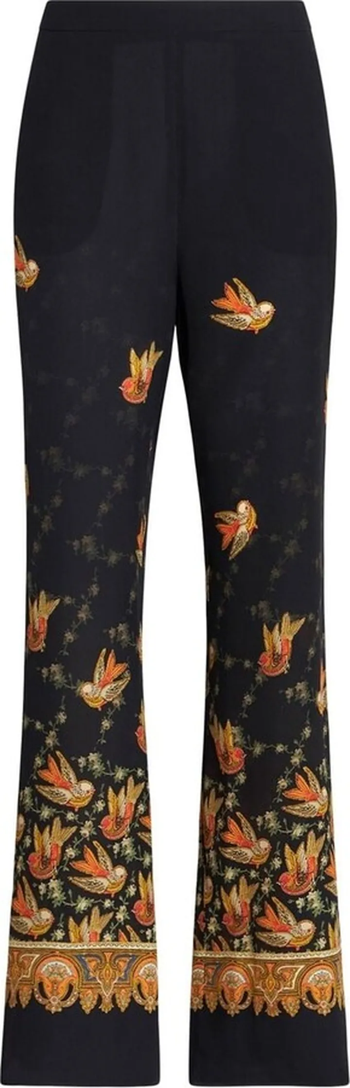 ETRO- Printed Silk Trousers