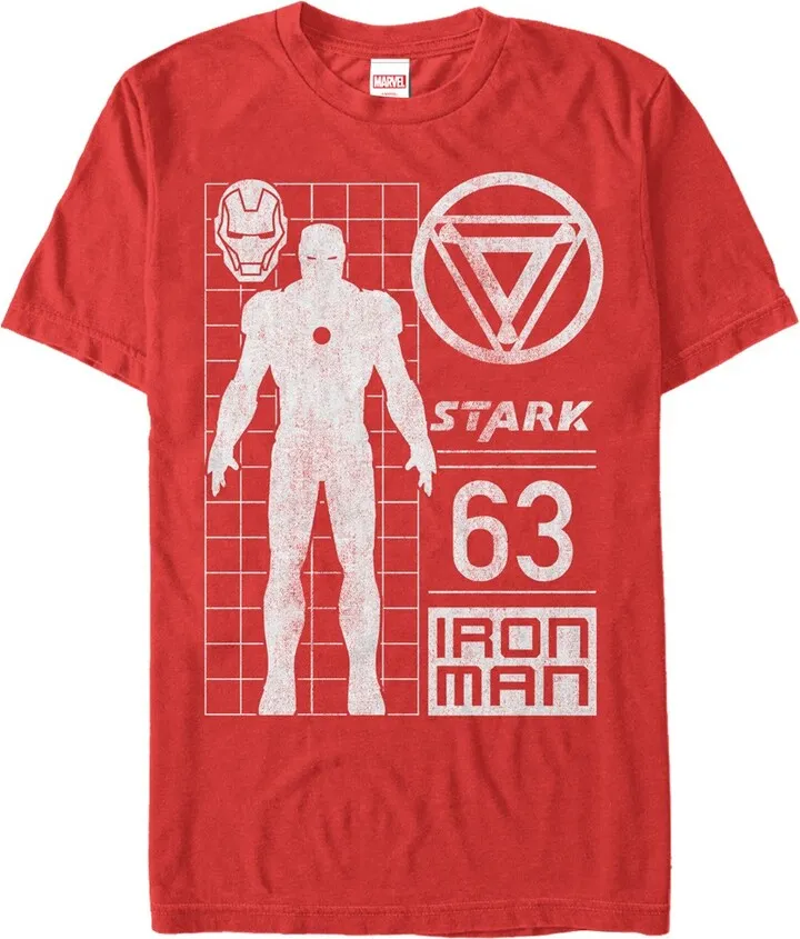 Men's Marvel Iron Man Stark 63 T-Shirt - Red - Small