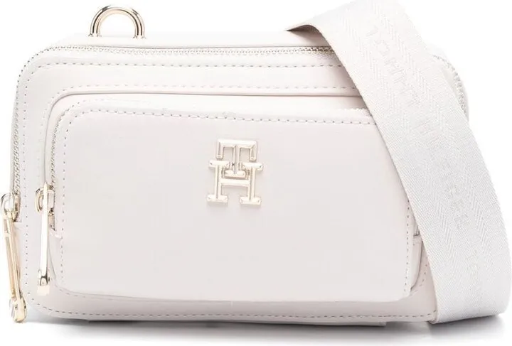 Iconic monogram-plaque bag