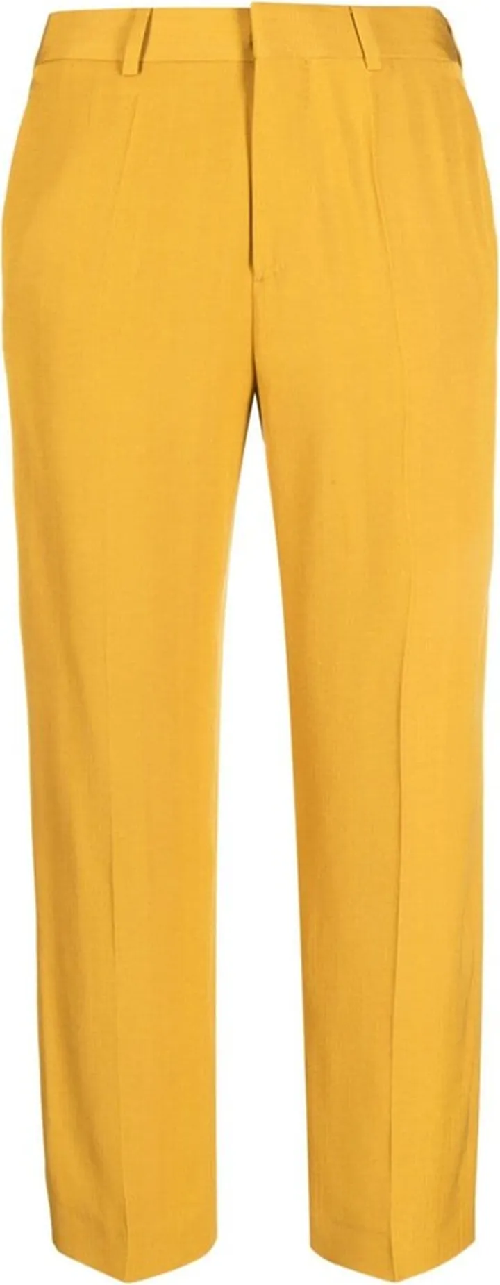 Straight-Leg Cropped Trousers