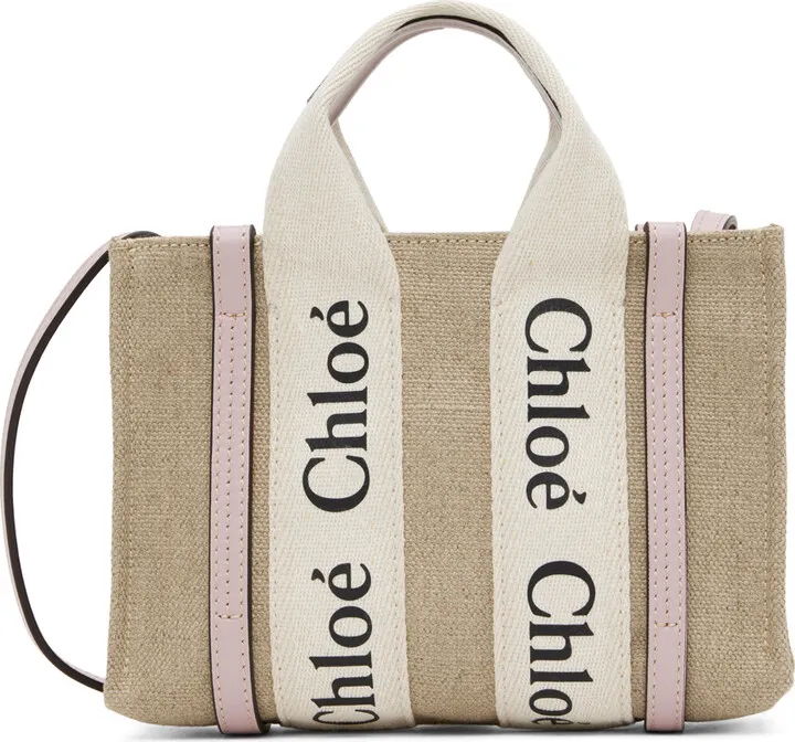Chloé Beige Mini Woody Tote