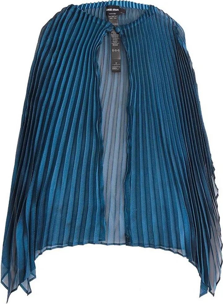 Giorgio Armani High Low Hem Full Pleated Cape