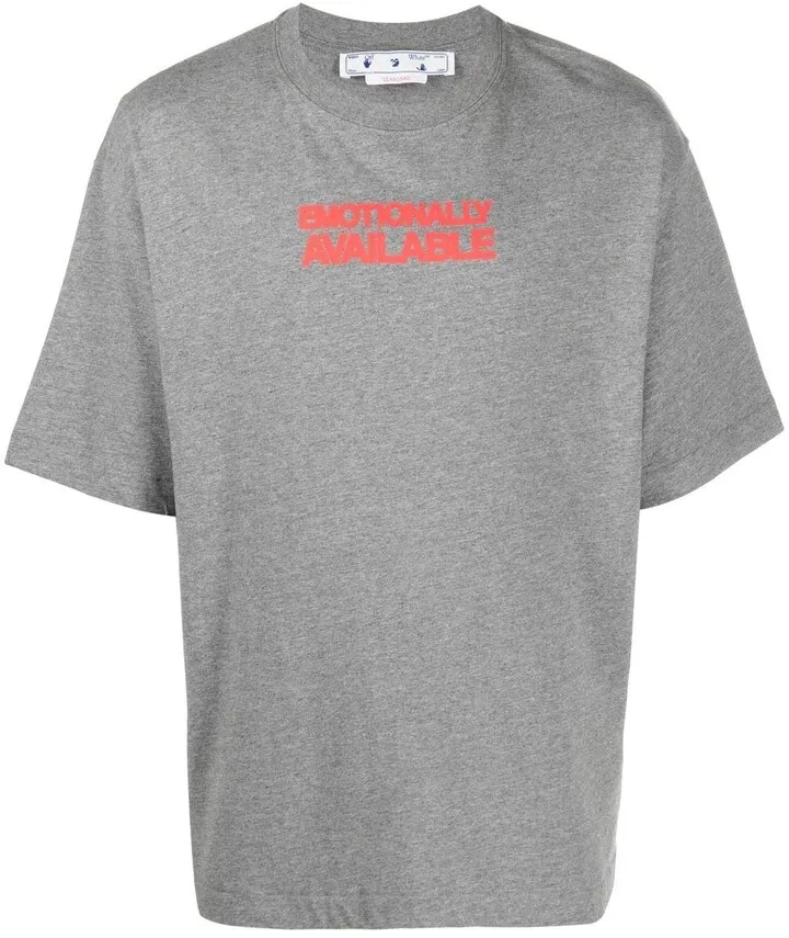 slogan-print cotton T-shirt