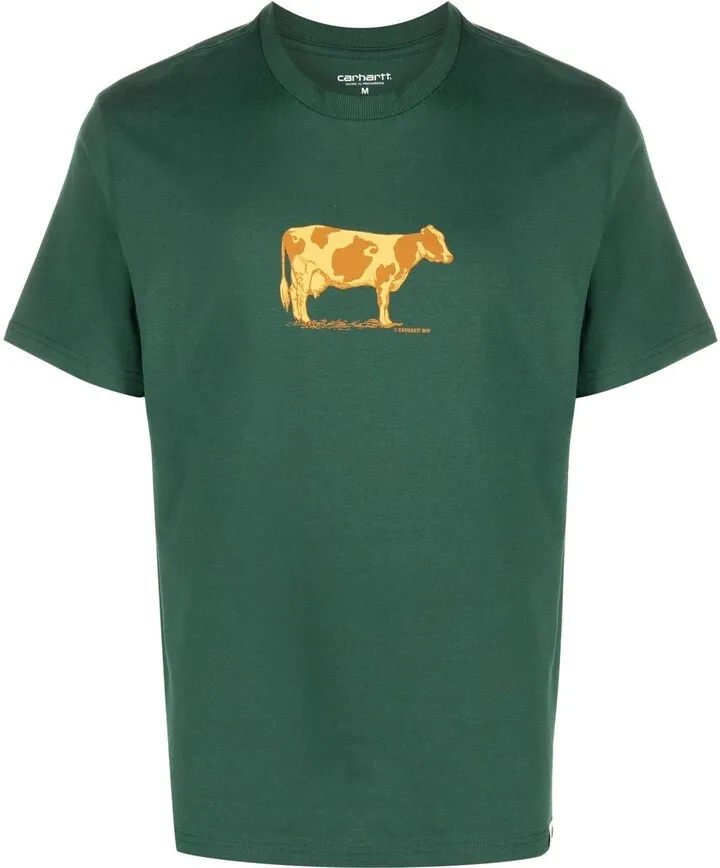 cow-motif cotton T-Shirt