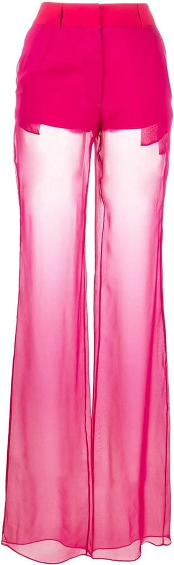 Sheer Straight-Leg Trousers